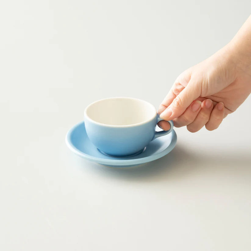 Taza de porcelana Origami 6oz / Celeste